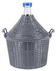 Demižón Strend Pro Cada Inco, 10 lit. kozarec demižon za vino in žganje, plastični pokrov