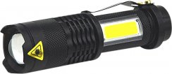 Strend Pro Svetilka NX1040, 3 W, 70+65 lm, s stransko lučjo, Zoom, 1xAA, prodajna škatla 12 kos