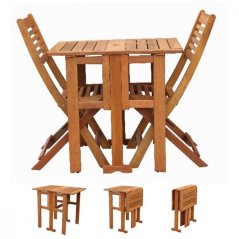 Vrtna/balkonska garnitura VERONIKA 2+1 drvo