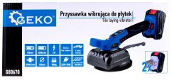 Akku-Vibrationssauger für Fliesen und Pflaster, 2x 21V Akku, GEKO