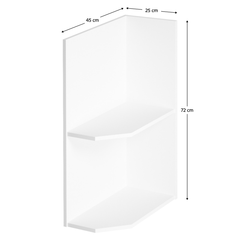 Unterschrank, weiß, rechts, AURORA D25PZ