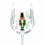 TEMPO-KONDELA TIPSY TRIO, pahare de vin, set de 3, 450 ml, transparent cu motiv de iarna