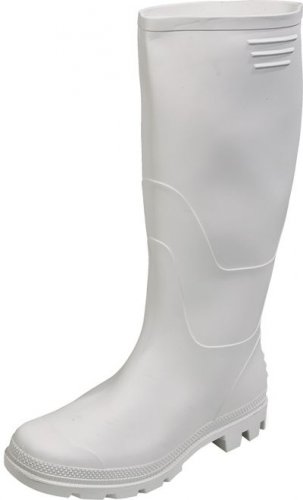 Škornji Ginocchio, beli 42, PVC, vrt