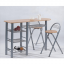 Set aus Stehtisch + 2 Stühlen, Buche, 120x40 cm, BOXER