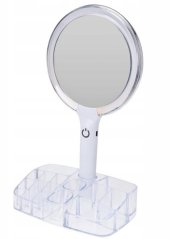 Zrkadlo LED 18x34,5 cm s organizérom