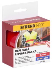 Taśma Strend Pro, odblaskowa, samoprzylepna, bardzo widoczna, czerwona, 50 mm x 2 m