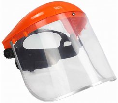 Zaščitna maska ​​s pleksi steklom za košnjo trave, oranžna, MAR-POL