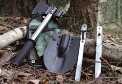 Klappschaufel 51 cm mit Axt, Messer und Säge, 4 in 1, XL-TOOLS