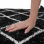 Teppich, schwarz/gemustert, 100x150 cm, MATES TYP 1