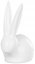 Dekorácia MagicHome, Zajačik s dlhými ušami, biely, porcelán, 10,1x6,5x13,1 cm