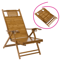 Gartenliegestuhl, natur, Bambus, VARDON