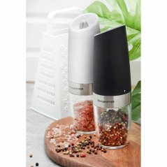 Pfeffer- und Salzmühle für Taschenlampen LUCA 2 Stück, weiß, schwarz