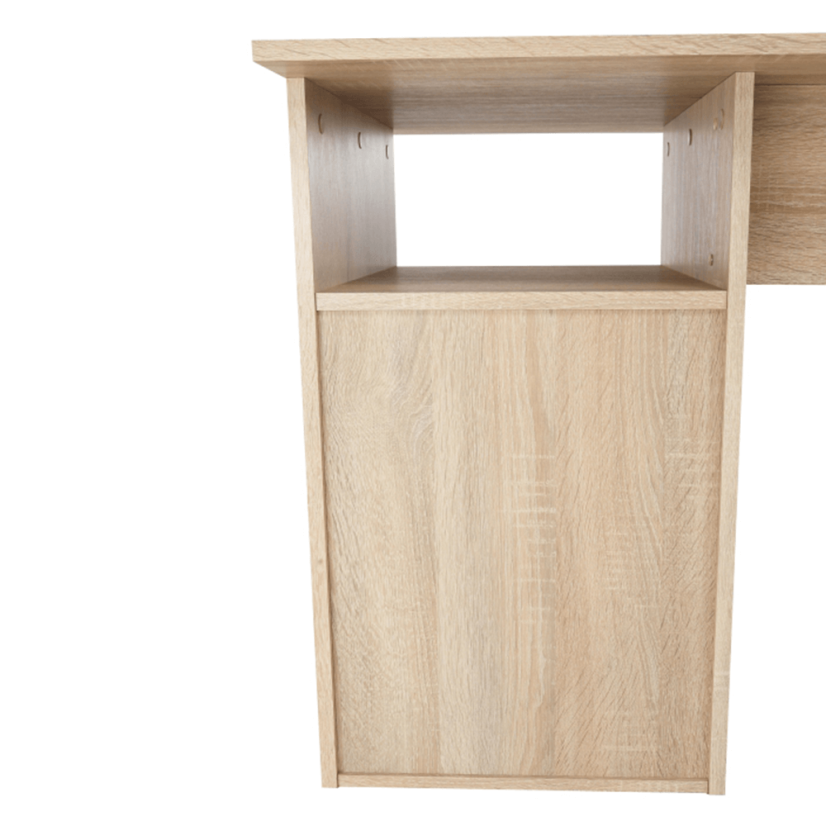 Eck-PC-Schreibtisch, Sonoma-Eiche/Weiß, MAURUS NEW MA11