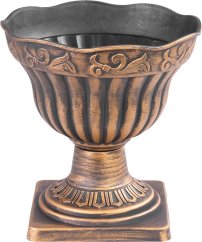 Blumentopf Strend Pro Antik, mit Sockel, 30x30 cm, Gold, Metallic-Effekt (akce)