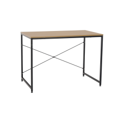 Radni stol, hrast/crna, 100x60 cm, MELLORA