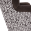 Dizajnerski fotelj, žametna tkanina rjava/terra vzorec, BELEK