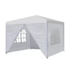 Záhradný pavilón 3x3 m, 4 steny, biely