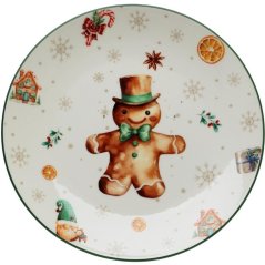 Tanier plytký vianočný 19 cm porcelán