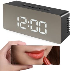 Led budík led časovač led zrkadlo budík dátum 4v1