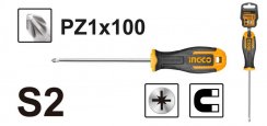 Wkrętak krzyżakowy 5x100mm PZ1 S2 INGCO Industrial