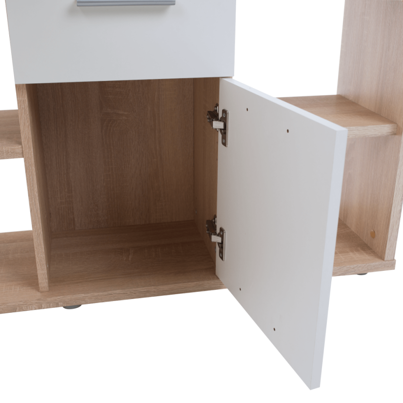 PC-Tisch, Sonoma-Eiche/Weiß, NOE NEU