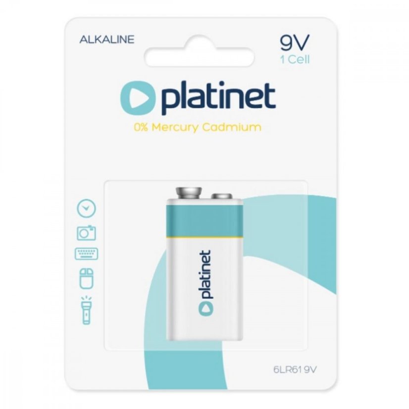 Monozelle Alkaline 9V, 6LR61 PLATINET, Batterie yyy