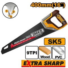 Coadă de ferăstrău pentru lemn 400mm SK5 INGCO Industrial