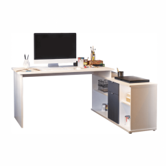 Schreibtisch, weiß/grau, DALTON 2 NEW VE 02