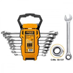 Garnitura ključev z ragljo 8 kosov CrMo 8-19 mm INGCO Industrial KLC