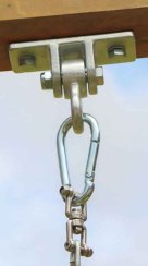 Szemes kampó hintahoroghoz 100x30 mm, magasság 100 mm, sárgaréz csapágy, XL-TOOLS