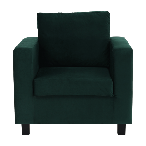 Sessel, smaragdgrüner Stoff, LUANA