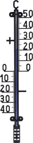 Termometr zewnętrzny UH 41x10cm, czarny
