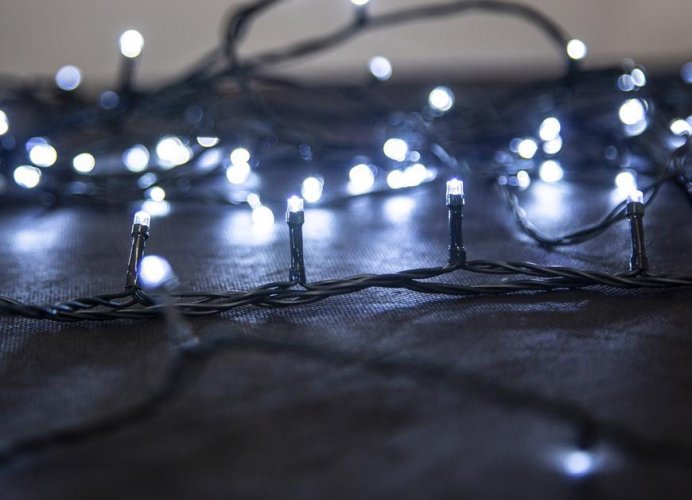 Lanț MagicHome Christmas Errai, 320 LED alb rece, 8 funcții, 230 V, 50 Hz, IP44, exterior, cablu de alimentare 3 m, iluminare, L-11 m