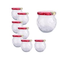 Pohár fedővel TO 66, 8 x 200ml, fedő gyümölcsökkel