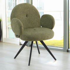 Forgószék, zöld/fekete, VASALA