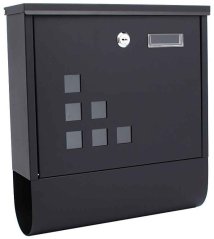 Postaláda 31x9,5x34cm, négyzet alakú, ablakokkal, XL-TOOLS