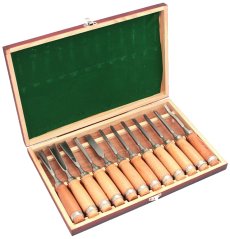Satz 12-teiliger Schnitzmeißel mit Holzgriff, XL-TOOLS (akce)