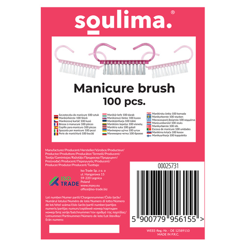 Manikürebürste - 100 Stück Soulima 25731 (akce)