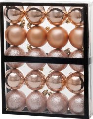 MagicHome Weihnachtskugeln, 20 Stück, Roségold, für den Weihnachtsbaum, 5 cm
