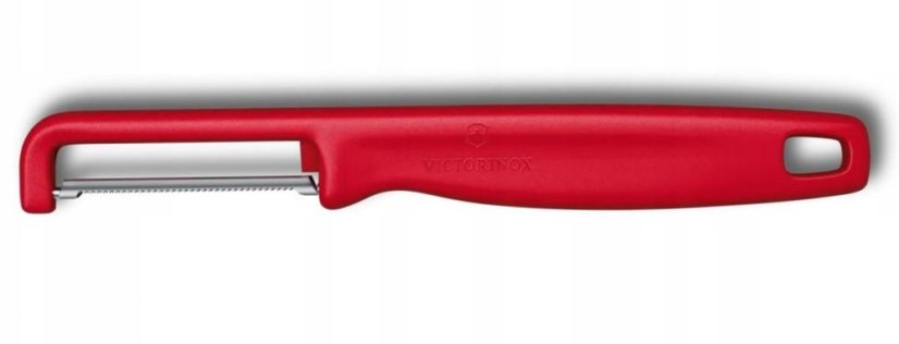 Burgonya/zöldséghámozó IOTA VICTORINOX fogazott, piros