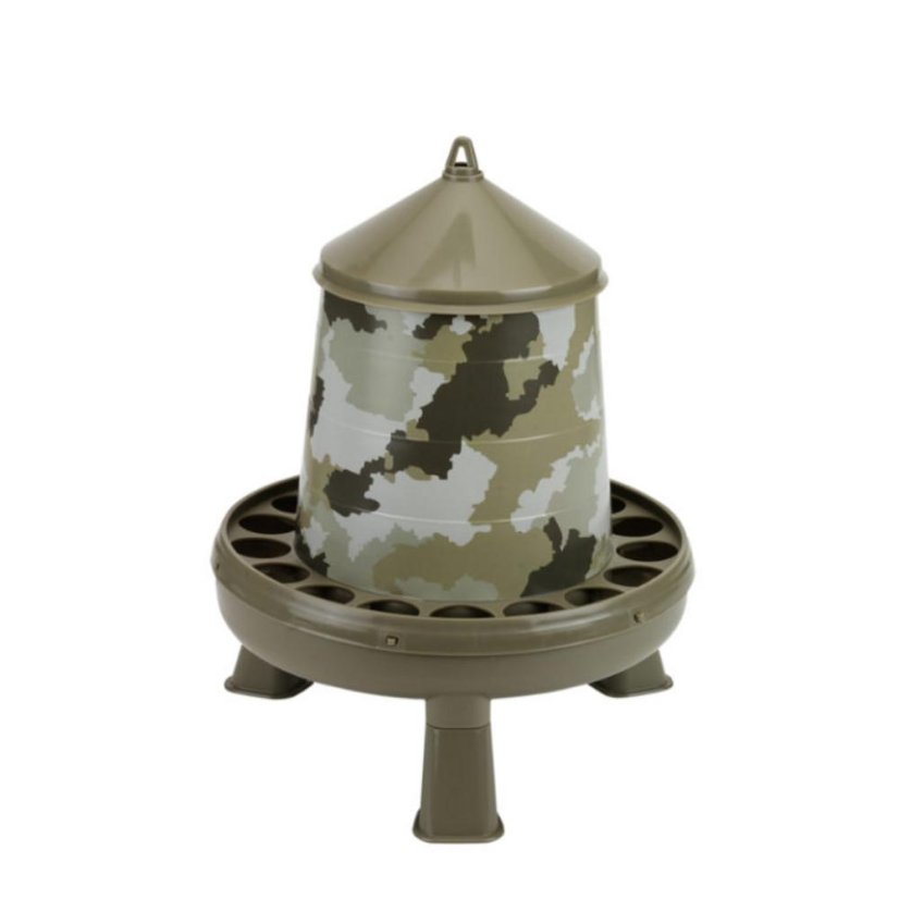 Geflügelfutterautomat UH 2kg auf Beinen, Dekor CAMOUFLAGE