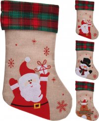 Ponožka vianočná 42x26 cm mix
