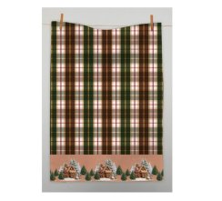 Szőtt pamut konyharuha Karácsonyi HOUSE 3db, 50x70cm, 270 g/m2