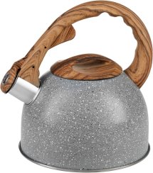 Czajniczek MagicHome, gwiżdżący, szary, 2500 ml