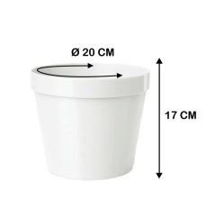 Kvetináč UH o200mm výška 170mm biely K38