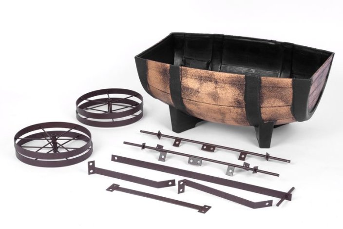 Kvetináč Strend Pro Woodeff, 41,5x29x19cm, whiskey barel wagon (akce)