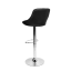 Barhocker, schwarzes Kunstleder/Chrom, MARID NEU