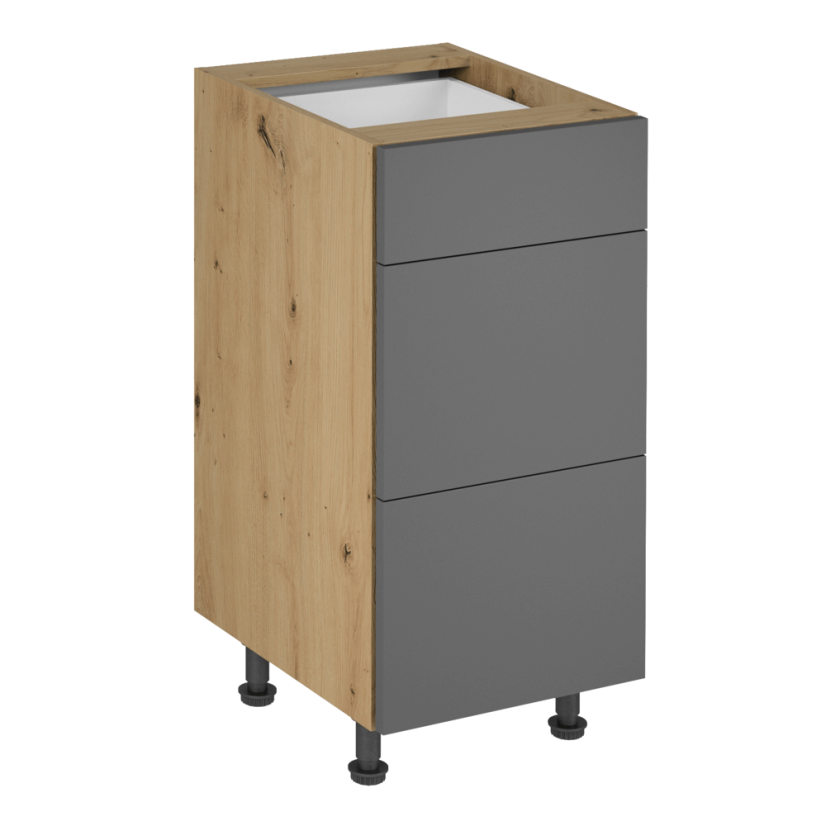 Unterschrank, Eiche Artisan/Graumatt, LANGEN D40S3