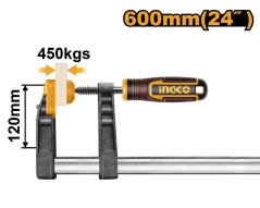 Ácskapocs fém 120x600mm INGCO Industrial