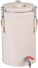 Posuda, za transport hrane, sa slavinom, metalna, 275 x 275 x 445 mm, 10 l